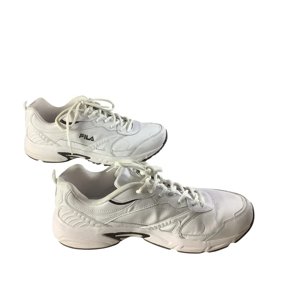 Fila Classic Sneakers Mens 13 White Athletic Walking Chunky Dad Shoes Athleisure